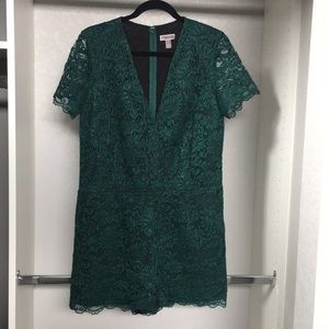 Teal Lace Romper from Nordstrom